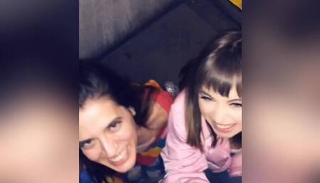 Riley Reid and I fuck a stranger in a public parking garage