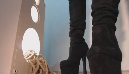 I know you want to be kicked by My lovely high heel boots