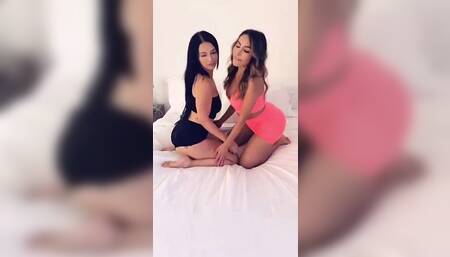 Lela Star and Katrina Jade on a hot lesbian show