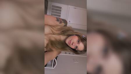 Using Hitachi on Tight Shaved Pussy