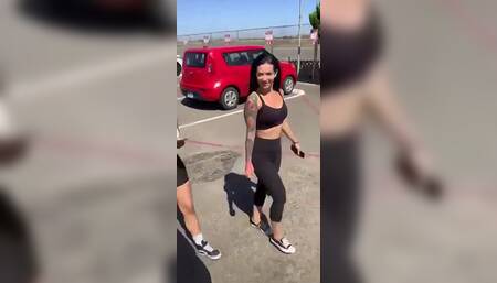 Hot outdoors GGB threesome fun with Lela Star & Katrina Jade