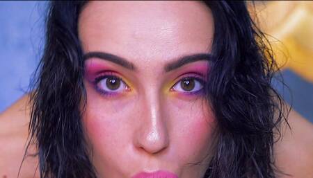 Hot Babe Slutty Slowly Blowjob with Oral Creampie