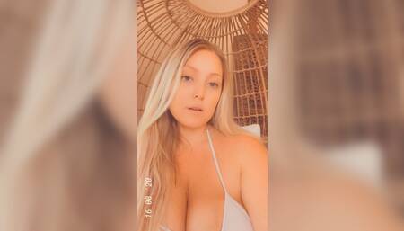 pretty pregnant blonde solo anal play: fucking my creamy pink pussy hard with a dildo & a butt plug in my ass double penetration anal toy cum show