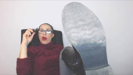 LICKING THE SOLES OF MY BOOTS