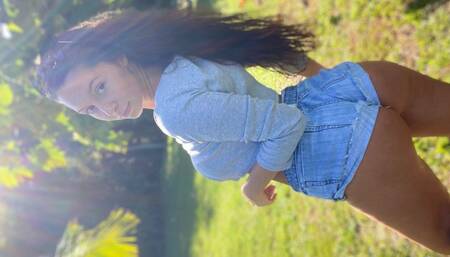 Reverse Cowgirl with pussy taste and tits play