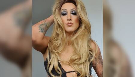 Black Gown and Rock Hard Cock