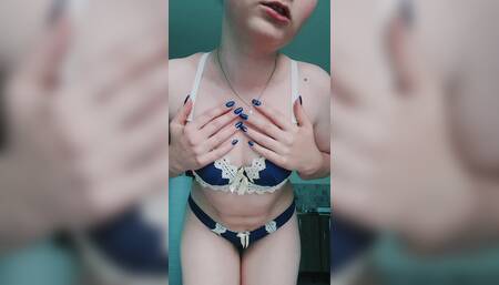 Test new dildo on balcony. Pussy fuck