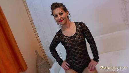 Small tits slutty fucked on casting by Mugur