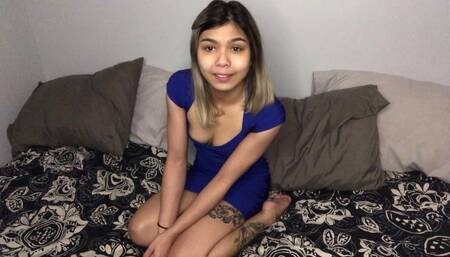 A custom: fucking myself with an 8 inch dildo