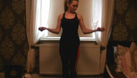 Angi beim Sport