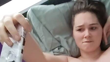 Nerdy Nympho Sucks Cock, Gets Fucked and Creampied While Taking Video of Herself