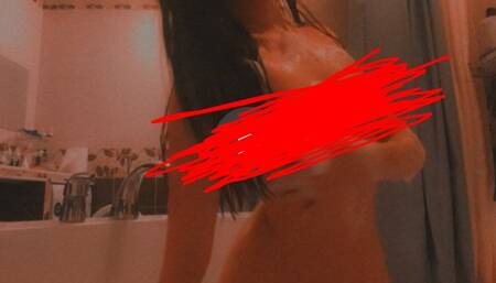 Naked dance in bathroom
