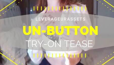 Unbutton Tease Redhead Try on - 65