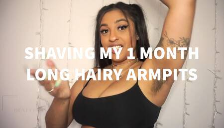 SHAVING MY 1 MOTNH LONG HAIRY ARMPITS