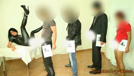 Squirt party in Dortmund. 10 big cocks for the latex slut