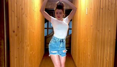 Young Russian girl is dancing a hot dance for you????????????
