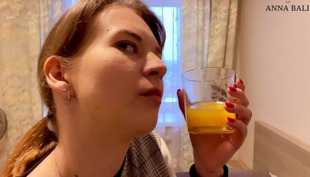 My stepbrother cum in juice and I swallowed