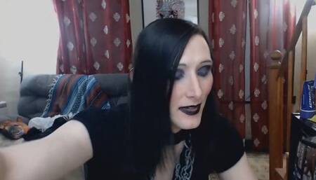 Goth T-girl Dildo Ride