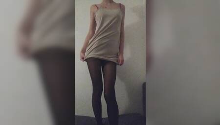 Virgin strip and masturbation