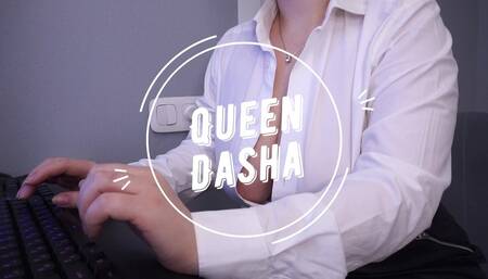 SLUTTY SECRETARY WITH BIG TITS / UPSKIRT