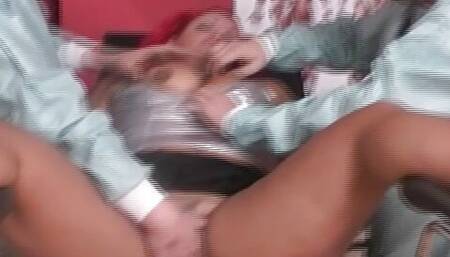 Wild German BBW gets smashed by two hard fuckers