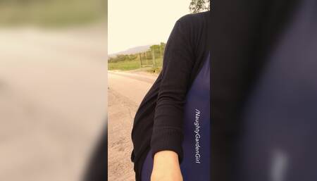 ???? Stripping Naked on a Bike Ride (Caught)