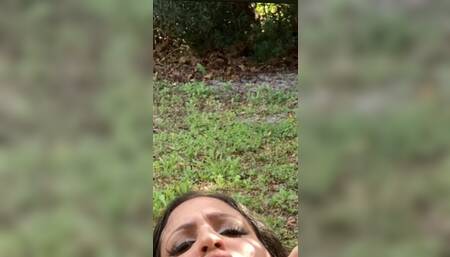 My neighbor watched as I squirted so hard