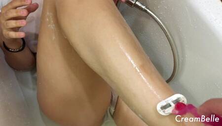 This little slut lost the argument to me and she had to lie in a bath with cold water