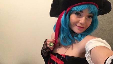 Naughty Pirate Slut Burries A Little Treasure In Her Booty!