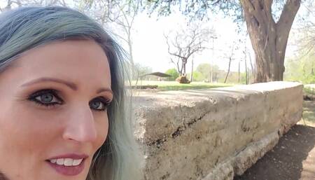 Slutly Mom Masturbates at Public River Park