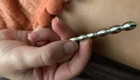 Playing with his dick hole!