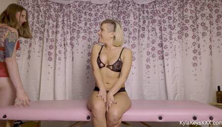 Massage with a Finger Fucking Orgasm