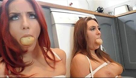 Eliza White & Miss Scarlett in: Those Strange Grunts & Strains from Behind Sir Ian's Secret TruffleBox Pantry Door! (Special Bonus Cut) (HD)