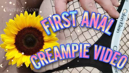 Amateur FTM First Anal Creampie Video POV + Static Angle
