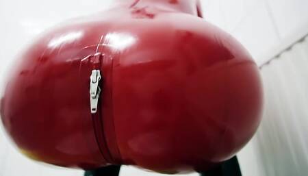 Latex Catsuit in Lower Angle