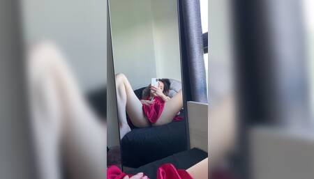 Teasing in my hot red dress