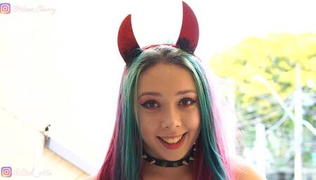 Trick or treat? My Sluty Neighbor Came To Play On Halloween!!! Adams Cherry Sucking dick Till Rick Adams Cums - Full Scene