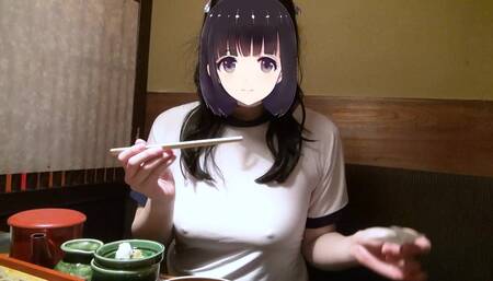 Video of masturbation in a pub, wearing gym clothes and bloomers, scared of when the waitress will come????full version