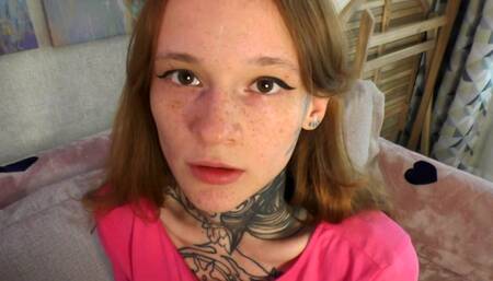 Deepthroat from little submissive toy