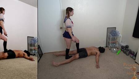 Ball Busting School Girl