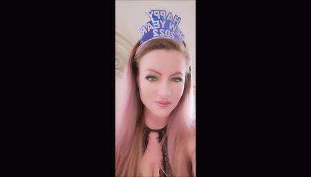 2022 New Years Dark Blue Lingerie Headband Masturbation and JOI POV