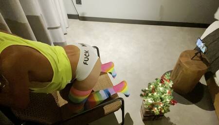 Gave daddy my ass for Christmas ????