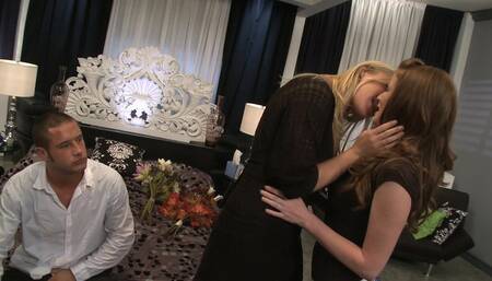 Blonde And Red Head Share A Husband And Get Fucked Hard