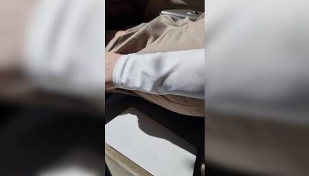 PUTTING NEW STOCKINGS IN THE CAR!GIFT FROM MY CUCKOLD BOYFRIEND!