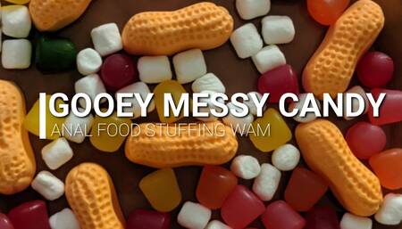 Gooey Messy Candy Anal Food Stuffing WAM