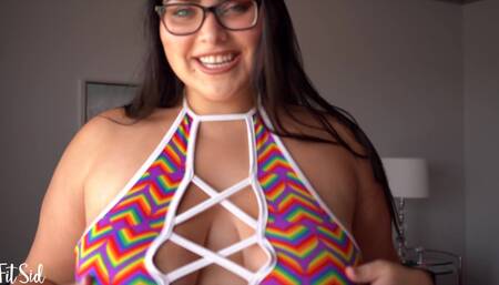 Groovy BBW Girl Rides Dildo & Teases You