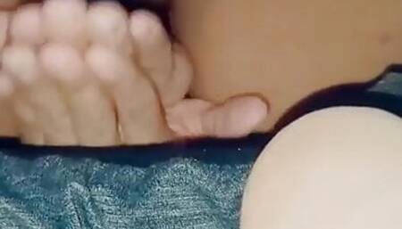 consoling herself with hot young ass doggy style