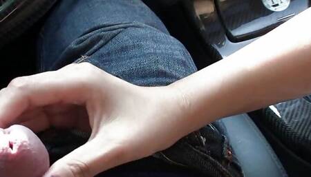 Japanese brunette Karin Asahi sucks dick in the car uncensored.