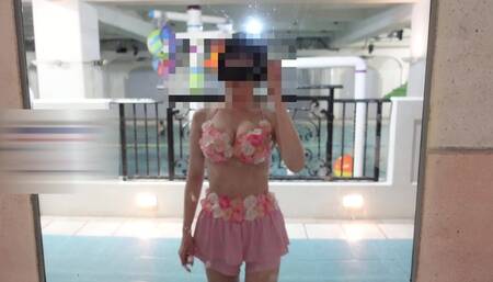 I wore a swimsuit. Private Video❤❤❤bikini swimeear