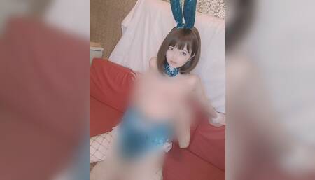 [Not on pornhub and subscribe]We enjoyed a rear cowgirl position in a bunny girl costume. reverse cowgirl